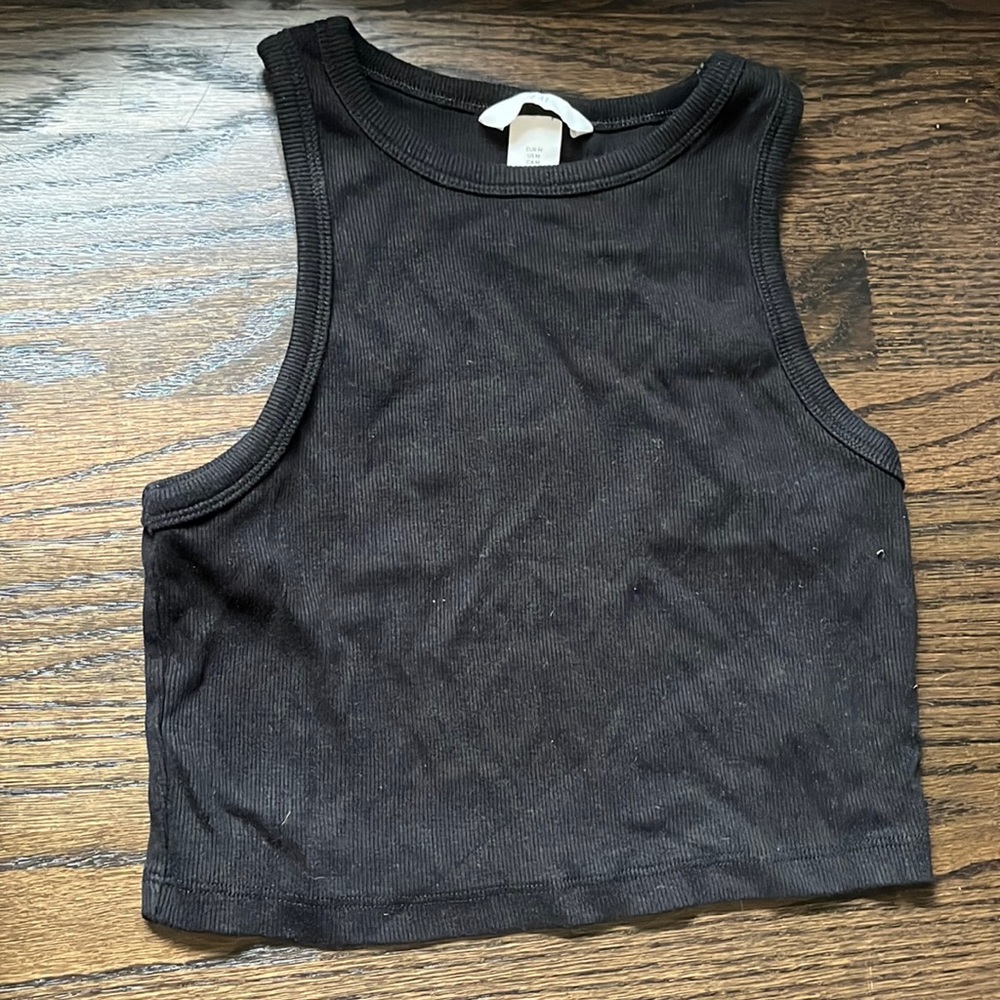 Black halter tank top